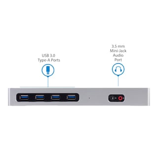 Foto 5 | Foto 5 | Estación De Acoplamiento Startech Dk30a2dh Dual 4k 60 Hz Usb-c/usb-a - Venta Internacional.