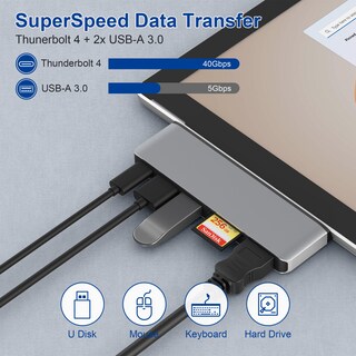 Foto 5 | Foto 5 | Hub Usb Yeemie Pro Para Microsoft Surface Pro 9/10/11/x - Venta Internacional.