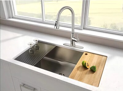 Foto 3 | Foto 3 | Grifo Cocina Extraíble 3 Modos Acero Inoxidable Plateado