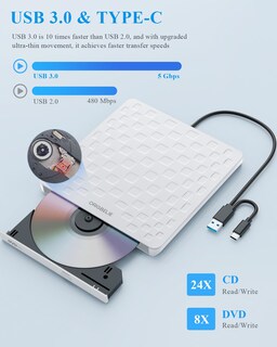 Foto 4 | Foto 4 | Unidad De Dvd Externa Origbelie Ultra Slim 13 Mm Usb 3.0 Type-c - Venta Internacional.