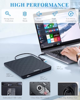 Foto 7 | Foto 7 | Unidad Externa De Cd Dvd Origbelie Slim 13 Cm Usb 3.0 Tipo C - Venta Internacional.