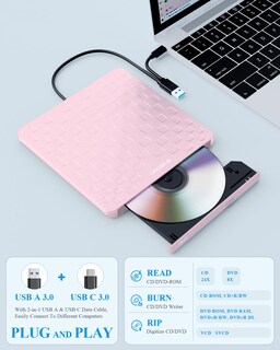 Foto 3 | Foto 3 | Unidad Externa De Cd Y Dvd Origbelie Ultra Delgada 13 Mm Usb 3.0 - Venta Internacional.
