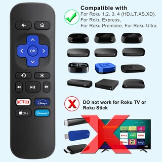 Foto 3 | Foto 3 | Control Remoto De Repuesto Para Roku Box Express Y Premiere (paquete De 2) - Venta Internacional.