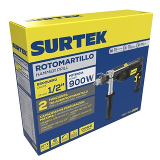 Foto 2 | Foto 2 | Surtek Rm712f Rotomartillo 1/2'' 900 W 127 V 0-3 200 Rpm Con Botón De Traba Para Trabajos Continuos