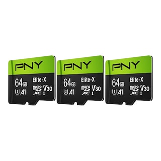 Foto 2 | Foto 2 | Tarjeta De Memoria Pny Elite-x Microsdxc De 64 Gb Clase 10 U3 V30 Paquete De 3 - Venta Internacional.