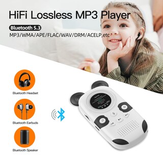 Foto 3 | Foto 3 | Reproductor Mp3 Ruizu Cute Panda De 64 Gb Para Niños Con Bluetooth 5.3 - Venta Internacional.