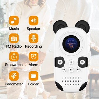 Foto 7 | Foto 7 | Reproductor Mp3 Ruizu Cute Panda De 64 Gb Para Niños Con Bluetooth 5.3 - Venta Internacional.