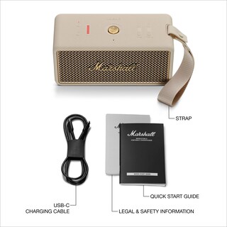 Foto 7 | Foto 7 | Altavoz Bluetooth Marshall Middleton Ii Crema Impermeable - Venta Internacional.