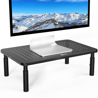Foto 1 | Foto 1 | Soporte Para Monitor Wali Stt003 Elevador Ajustable Para Computadora Portátil Negro - Venta Internacional.