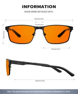 Foto 3 | Foto 3 | Gafas De Luz Azul Anyluv Lightweight Uv400 Con Protección Uv400 - Venta Internacional.