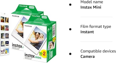 Foto 6 | Foto 6 | Película Fotográfica Fujifilm Instax Mini 40 Exposiciones Con Álbum - Venta Internacional.