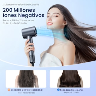 Foto 2 | Foto 2 | Secadora De Cabello Ameifu Alta Velocidad Profesional 110.000rpm 1600w Con Iones Con Boquilla Magnética