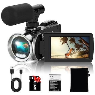 Foto 1 | Foto 1 | Videocámara Rawiemy Fhd 4k 36 Mp 3 Pulgadas Pantalla Plegable 32 Gb Sd - Venta Internacional.