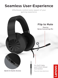 Foto 3 | Foto 3 | Auriculares Con Cable Lenovo H210 Micrófono Con Cancelación De Ruido Color Negro - Venta Internacional.