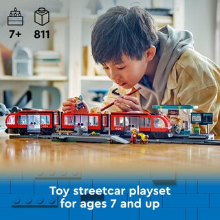 Foto 2 | Foto 2 | Lego City Tranvía Y Estación Del Centro Juguete Construible Para Fans De Los Tranvías Y Los Trenes Con 6 Minifiguras Y Figura