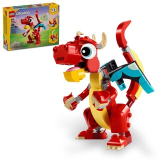 Foto 1 | Foto 1 | Lego 31145 Creator 3en1 Dragón Rojo Juguete Convertible En Una Figura De Un Pez O En Un Modelo De Un Fénix