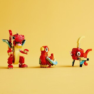 Foto 4 | Foto 4 | Lego 31145 Creator 3en1 Dragón Rojo Juguete Convertible En Una Figura De Un Pez O En Un Modelo De Un Fénix
