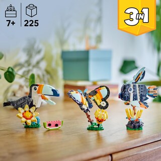 Foto 2 | Foto 2 | Lego Creator 3en1 Fauna Salvaje: Tucán Tropical Figura Se Convierte En Mariposa De Juguete O Modelo De Pez Regalo Para Amantes
