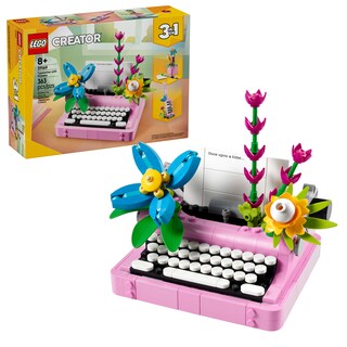 Foto 1 | Foto 1 | Lego Creator 3en1 Máquina De Escribir Con Flores Juguete De Construcción Transformable En Un Keytar O Una Maceta Con Bolígrafo