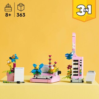 Foto 2 | Foto 2 | Lego Creator 3en1 Máquina De Escribir Con Flores Juguete De Construcción Transformable En Un Keytar O Una Maceta Con Bolígrafo