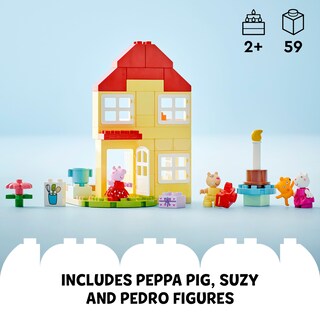Foto 4 | Foto 4 | Lego Duplo Casa De Cumpleaños De Peppa Pig Juego Con 3 Figuras Peppa Pedro Poni Y Suzy Oveja Juguete De Aprendizaje Para Con