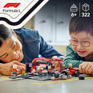 Foto 2 | Foto 2 | Lego City Parada En Pits De F1 Y Equipo De Mecánicos Con Auto Ferrari Juguete De Construcción Con Vehículo De Carreras Regalo