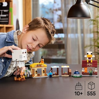 Foto 2 | Foto 2 | Lego Minecraft El Ataque A La Aldea Del Globo De Ghast Juguete De Regalo Para Niños Set De Casa Y Edificio Basado En El Videoju