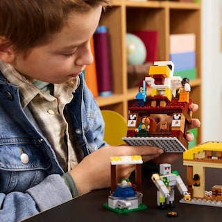 Foto 5 | Foto 5 | Lego Minecraft El Ataque A La Aldea Del Globo De Ghast Juguete De Regalo Para Niños Set De Casa Y Edificio Basado En El Videoju