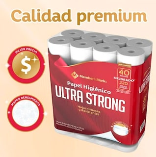 Foto 3 | Foto 3 | Papel Higiénico - Members Mark - Ultra Strong Con 40 Rollos