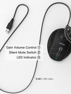 Foto 3 | Foto 3 | Micrófono Usb Para Computadora Fifine K054 Con Botón De Silencio Y Led - Venta Internacional.