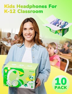 Foto 2 | Foto 2 | Auriculares Con Cable Iclever Para Niños Volumen Limitado Paquete De 10 - Venta Internacional.