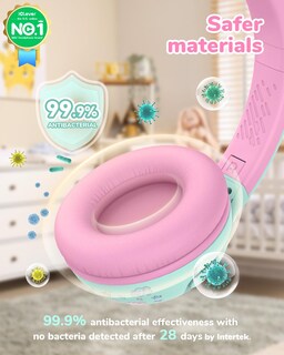 Foto 2 | Foto 2 | Auriculares Bluetooth Iclever Bth27 Para Niños Pequeños 75/80 Dba Safe - Venta Internacional.