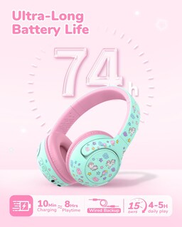 Foto 6 | Foto 6 | Auriculares Bluetooth Iclever Bth27 Para Niños Pequeños 75/80 Dba Safe - Venta Internacional.