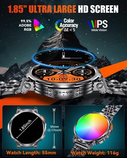 Foto 2 | Foto 2 | Reloj Inteligente Podoeil Con Pantalla Grande De 1 85 Pulgadas Con Linterna De 730 Mah - Venta Internacional.