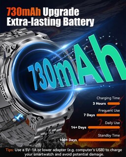 Foto 3 | Foto 3 | Reloj Inteligente Podoeil Con Pantalla Grande De 1 85 Pulgadas Con Linterna De 730 Mah - Venta Internacional.