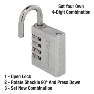 Foto 3 | Foto 3 | Master Lock 643dwd Set Your Own Password Combination Lock Aluminum