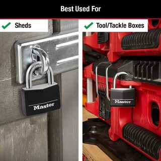 Foto 6 | Foto 6 | Master Lock 1 141d 1 - 9/40.6 Cm Cubierta De Vinilo Negro Candado De Latón