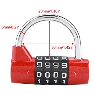 Foto 2 | Foto 2 | Candado De Combinación Con 4 Números De Marcado  Gabinete De Casa Caja De Viaje Gimnasio Locker Códi