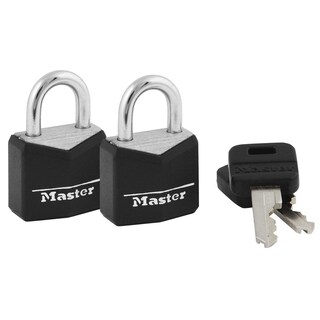 Foto 4 | Foto 4 | Master Lock 121t Candado De Aluminio Cubierto  3/4 Pulgadas De Ancho  Negro  1 Paquete  2 Unidades