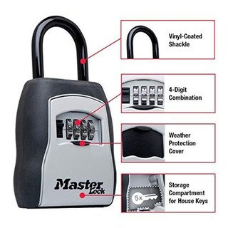 Foto 8 | Foto 8 | Master Lock Caja De Seguridad Pon Tu Propia Combinación Capacidad Para 5 Llaves Talla Portable 5