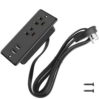Foto 1 | Foto 1 | Regleta De Alimentación Empotrada Hhsoet Con Usb 2.1 A 125 V 12 A (negra) - Venta Internacional.