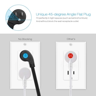 Foto 3 | Foto 3 | Regleta De Alimentación Empotrada Hhsoet Con Usb 2.1 A 125 V 12 A (negra) - Venta Internacional.