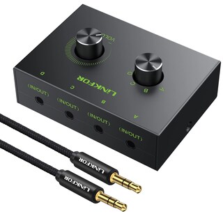 Foto 1 | Foto 1 | Conmutador De Audio Para Estéreo De 4 Puertos De 3 5 Mm Con Control De Volumen - Venta Internacional.