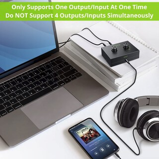 Foto 6 | Foto 6 | Conmutador De Audio Para Estéreo De 4 Puertos De 3 5 Mm Con Control De Volumen - Venta Internacional.