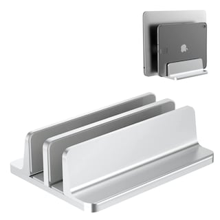 Foto 1 | Foto 1 | Soporte Para Portátil Bull-tech Vertical De 2 Ranuras De Aluminio Plateado - Venta Internacional.