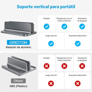 Foto 2 | Foto 2 | Soporte Vertical Para Portátil Omoton Para Macbook Color Gris - Venta Internacional.