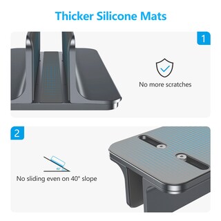 Foto 4 | Foto 4 | Soporte Vertical Para Portátil Omoton Para Macbook Color Gris - Venta Internacional.