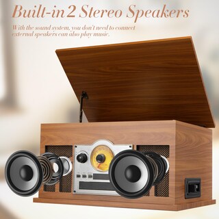 Foto 5 | Foto 5 | Tocadiscos Retrolife 10 En 1 Con Reproductor Inalámbrico De Cd Y Cassette - Venta Internacional.