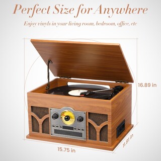 Foto 7 | Foto 7 | Tocadiscos Retrolife 10 En 1 Con Reproductor Inalámbrico De Cd Y Cassette - Venta Internacional.