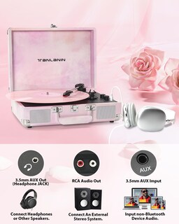 Foto 5 | Foto 5 | Tocadiscos De Vinilo De Acuarela Tanlanin Con Control De Agudos Y Bajos - Venta Internacional.